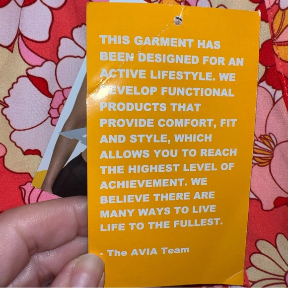 Avia Running Shorts - Pink Floral Print - Size L 12-14 NWT - Picture 3 of 10